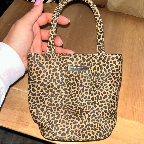 Nine West Handbags - Vintage Nine West Leopard Print Mini Tote Bag